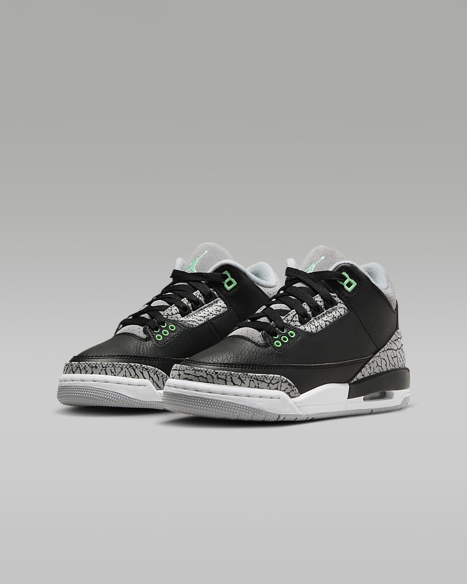 Gray and green jordan 3s clearance